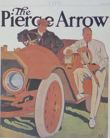 Pierce Arrow with tennis player