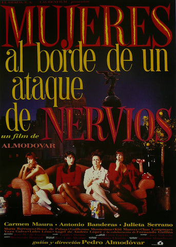 Women on the Verge of a Nervous Breakdown - Antonio Banderas (Spanish) - Movie Poster Framed Picture 11"x14"