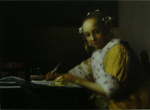 A Lady writing (Detail) Vermeer