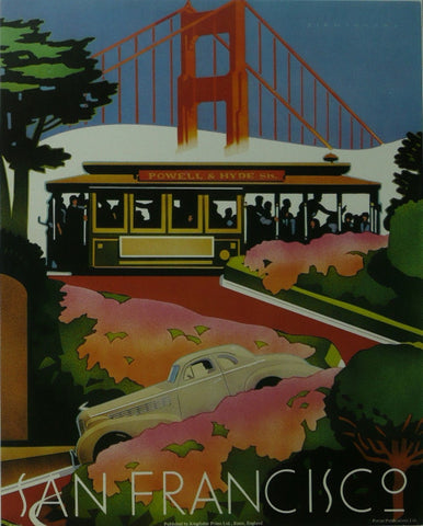 San Franciso advert (Art Deco Style) Kingfisher Prints 