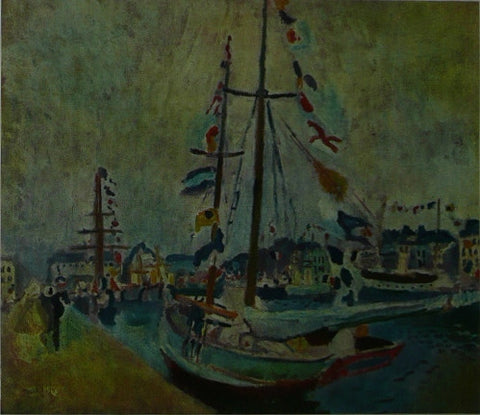 Yacht with flags at Le Havre 1904 Raoul Dufy 
