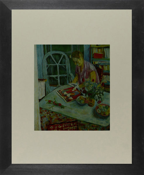 Woman indoors reading a Journal 1925 Bonnard 