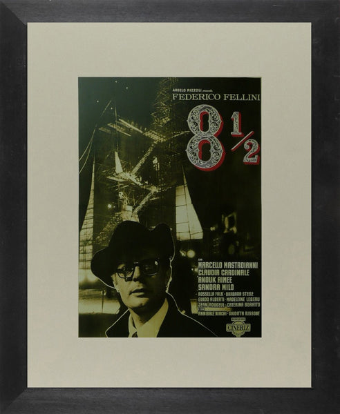 8 and a Half (2) Marcello Mastroianni (Italian) Movie Poster Framed Picture
