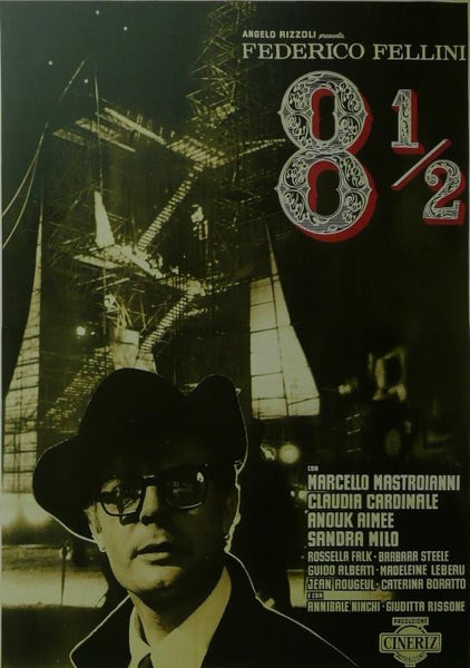 8 and a Half (2) Marcello Mastroianni (Italian) Movie Poster Framed Picture