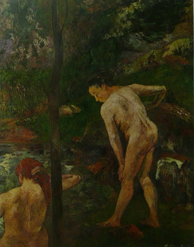 Two girls bathing Gauguin