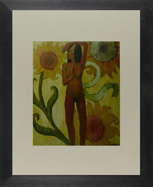 Caribbean woman with sunflowers Gauguin