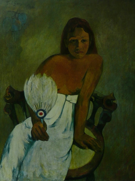 Woman with a fan Gauguin