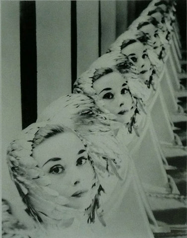 Audrey Hepburn Feathered Mirror 