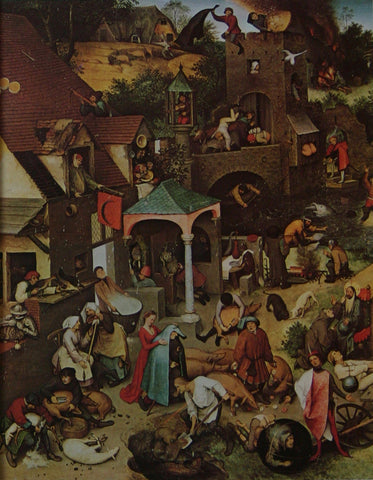 Detall from 'The Netherlandish Proverbs' Bruegel