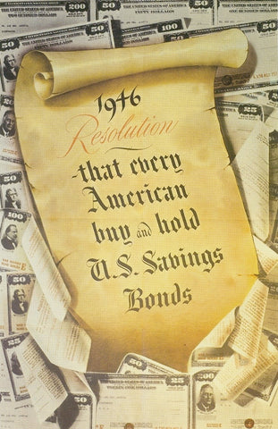 U.S Savings Bonds American WWII Propaganda Poster