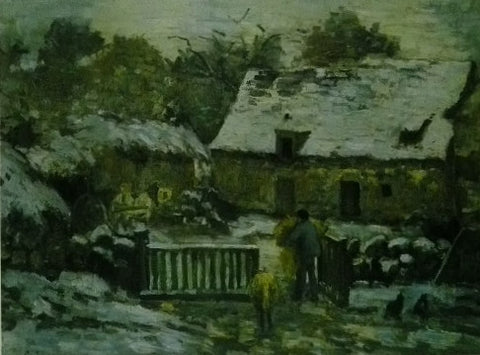 Farm at Montfoucault (1876) Camille Pissarro