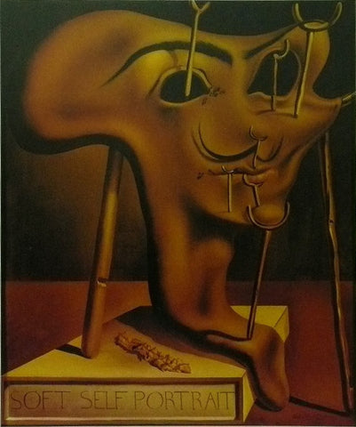Self portrait with fried bacon Salvador Dali