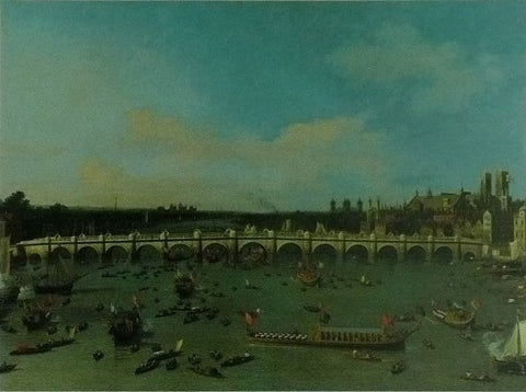 London: Westminster bridge from the North on Lord Mayor's Day Canaletto