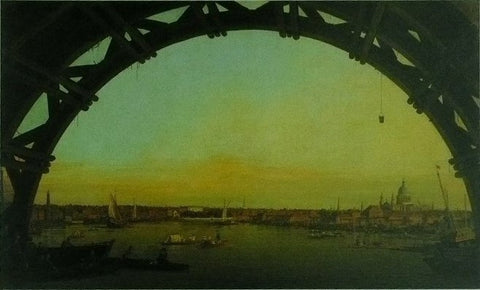 Londo:n seen through an arch of Westminster Bridge Canaletto