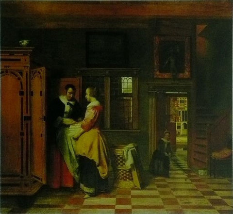 At the linen closet Pieter de Hooch