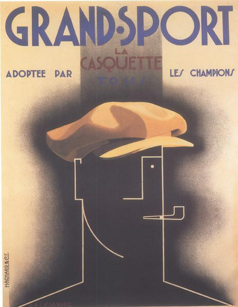 Grand Sport La Casquette 1925 Cassandre (Art Deco Advert)