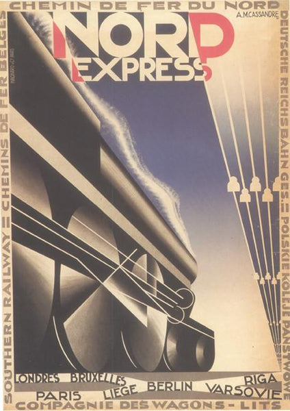 Chemin de Fer Compagnie des Wagons Lits Cassandre (Art Deco Advert)