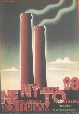 Ne Ny To Rotterdam 1928 Cassandre (Art Deco Advert)