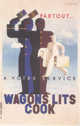 Partout Wagons Lits Cook 1933 Cassandre (Art Deco Advert)