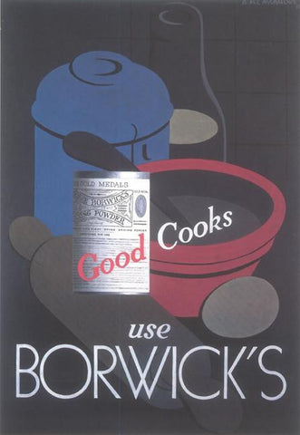 Good Cooks use Borwick's 1935 Cassandre (Art Deco Advert)