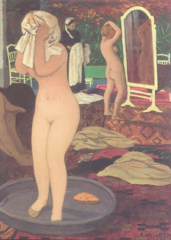 2 nudes getting washed & dressed Felix Vallotton