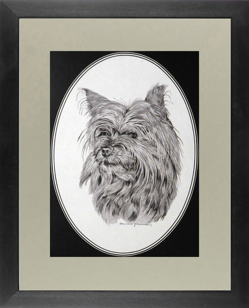 Terrier dog Dennis Hennesey Framed Print