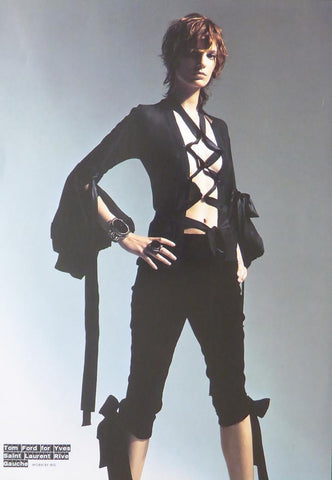 Yves Saint Laurent Rive Gauche Model in laced front outfit (Advert)