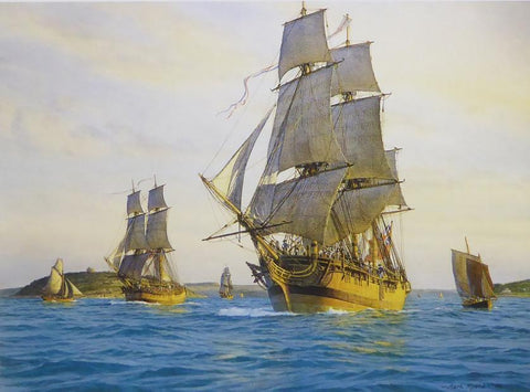 A Day dawn on Friday; Vancouver's voyage begins, Falmouth Mark R.Myers