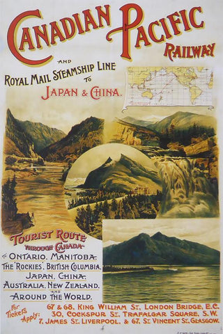 Canadian Pacific Railway & Royal Mail Steamship line to Japan & China (Train)