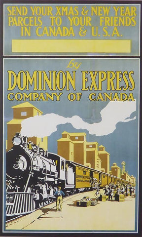 Dominion Express Company of Canada Send your Xmas & New Year parcels (Train)