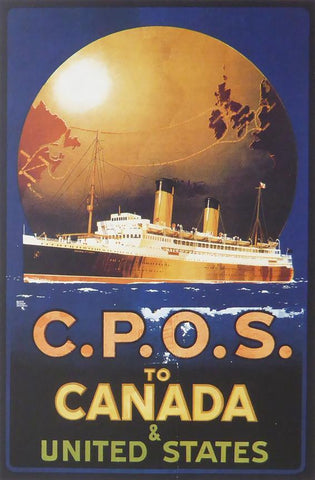 C.P.O.S. to Canada & United States (Ship)