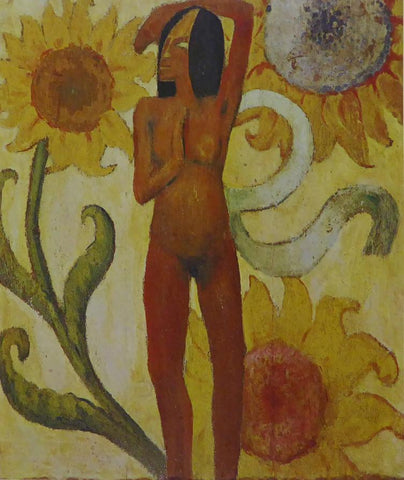 Caribbean Woman with Sunflowers (2) Gaugin