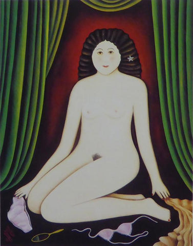 Young Lady, 1978 Caricature Nude