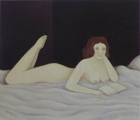 Book at Bedtime, 1983 Caricature Nude