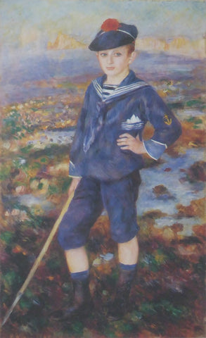 Jeune garçon sur la plage d'Yport Renoir