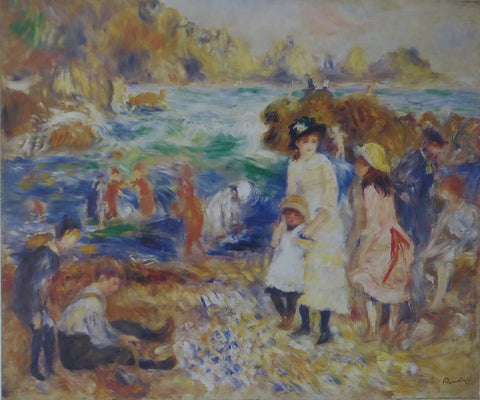 Children at the Beach at Guernsey Renoir