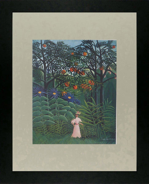 Woman walking in an Exotic Forest Rousseau