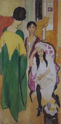 Three Sisters with an African Sculpture Henri Matisse