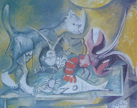 Cat and Lobster Picasso