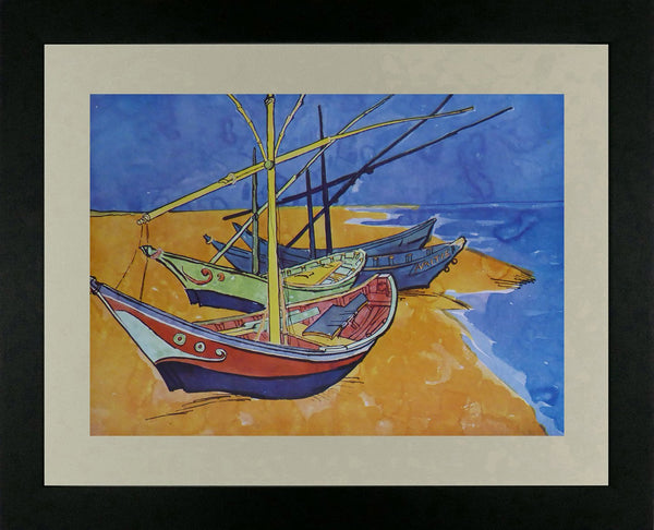 Boats at Saintes Maries Van Gogh