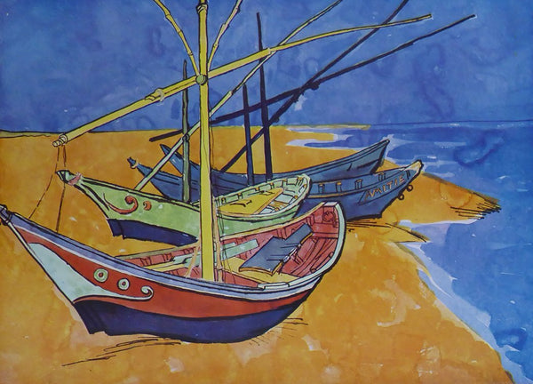 Boats at Saintes Maries Van Gogh