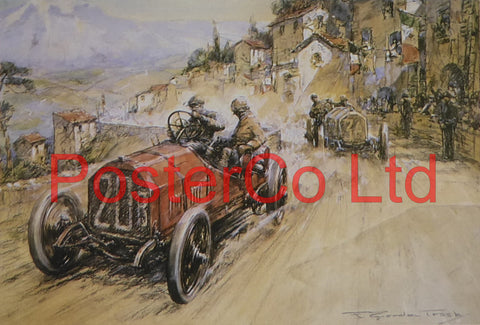 Targa Florio 1907 - Framed Print - 11"H x 14"W