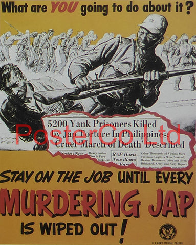 WWII Propaganda Poster (American) - What Are You Going To Do About It - Framed Picture - 14"H x 11"W