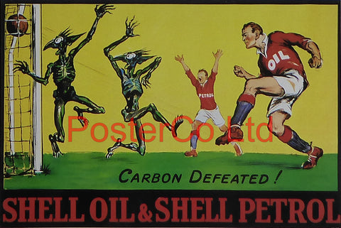 Shell Advert - Carbon Defeated - Framed Picture - 11"H x 14"W