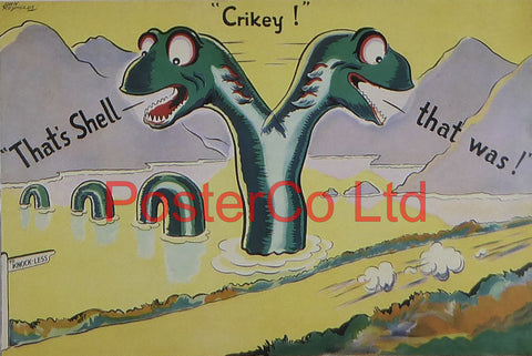 Shell Advert - The Knock Less Monster (1933) - John Reynolds - Framed Picture - 11"H x 14"W