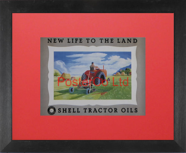 Shell Advert - New Life to the Land - Tractor Oil (1951) - Harold Hussey - Framed Picture - 11"H x 14"W