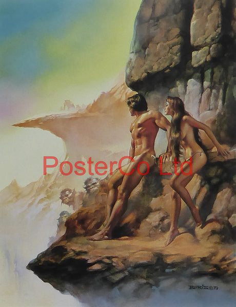 At the Edge of the World - Boris Vallejo - Framed Plate - 14"H x 11"W