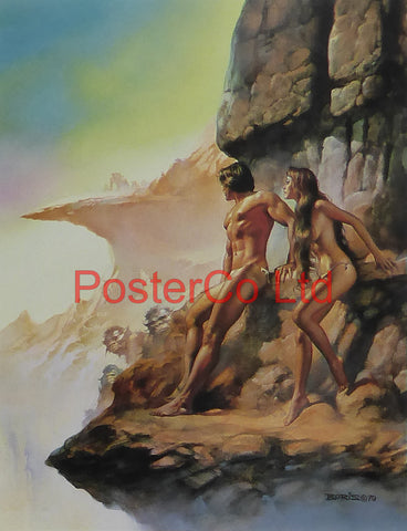 At the Edge of the World - Boris Vallejo - Framed Plate - 14"H x 11"W