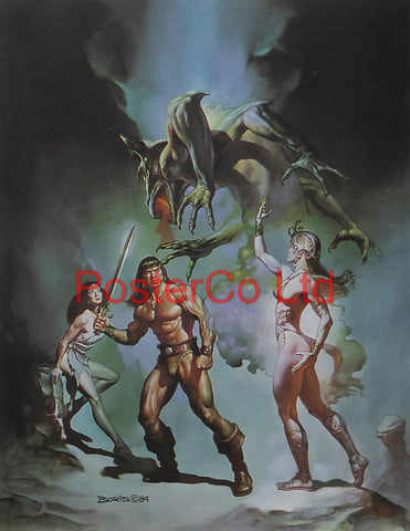 Conan The Victorious / Against the Odds - Boris Vallejo - Framed Plate - 14"H x 11"W