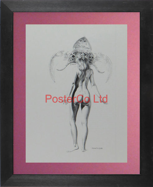 Unknown (Standing Woman) - Boris Vallejo - Framed Plate - 14"H x 11"W